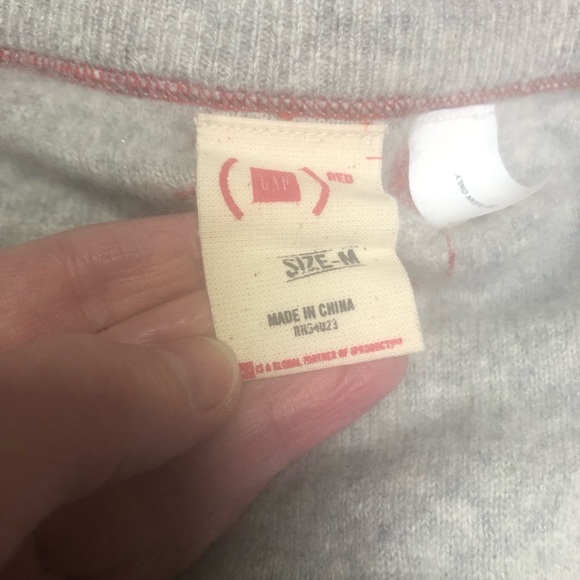 Size medium (Gap)-red bralette & pantie set in heathers grey cashmere. - Picture 4 of 5